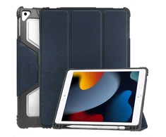 Accezz tvirtas „trifold“ atverčiamas dėklas, skirtas iPad 9 (2021) 10.2 col. / iPad 8 (2020) 10.2 col. / iPad 7 (2019) 10.2 col. – tamsiai mėlynas