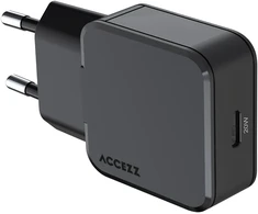 Accezz Ultra Slim GaN įkroviklis – USB-C – 20 W – Juodas