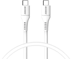 Accezz USB-C į USB-C laidas – 0,2 m – Baltas