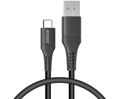 Accezz USB-C į USB laidas – 0,2 m – Juodas