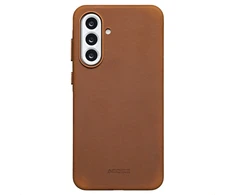 Accezz vintažinis odinis „MagSafe“ nugarėlės dėklas, skirtas Samsung Galaxy A56 – Tabacco Cognac