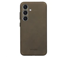 Accezz vintažinis odinis „MagSafe“ nugarėlės dėklas, skirtas Samsung Galaxy S25 / S24 – Rustic Brown
