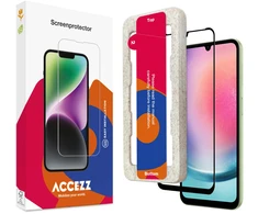 Accezz viso ekrano apsauginė grūdinto stiklo plėvelė su aplikatoriumi, skirta Samsung Galaxy A25 (5G)