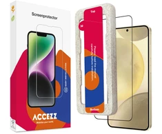 Accezz viso ekrano apsauginė grūdinto stiklo plėvelė su aplikatoriumi, skirta Samsung Galaxy S25 Plus