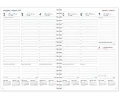 Acco Darbo kalendorius Timer LIT-Futura VIP Spirex, A4, auksinis kraštelis mėlynos spalvos