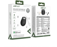 Acefast S2 „Bluetooth“ ieškiklis, suderinamas su „Apple Find My“ – juodos spalvos