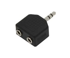 Adapteris BLOW 3.5mm M, 2×3.5mm F, juodas 91-217