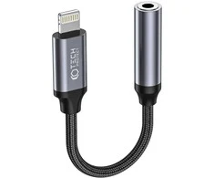 Adapteris for Earphones Lightning – minijack 3,5mm Tech-Protect Ultraboost juodos spalvos