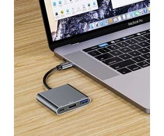 Adapteris HUB 3in1 Tech-Protect V1-HUB pilkos spalvos