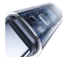 USAMS Adapteris AU18 USB-C – USB-CDigital Ekranas 100W steel/aluminum SJ682TC01 (US-SJ682)