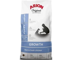 AIN ARION Original Puppy Medium Growth vištiena – sausas Maistas šunims – 12kg
