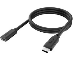 Akasa Type-C Extension Cable C(M) to C(F), 1.2 m – juodas