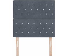 Galvūgalis Tamsiai pilka 100 cm Aksomas