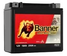 Banner 18Ah Bike Bull AGM 12V 250A akumuliatorius 175x87x155mm