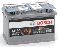 Akumuliatorius BOSCH S5 AGM, 70Ah, 760A