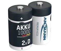 Akumuliatorius HR20 (D) 1.2V 10000mAh Ni-Mh ANSMANN (2vnt pakuotėje)