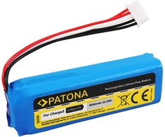 Akumuliatorius LiPo skirtas JBL Charge 3 BL GSP1029102A 3.7V 6000mAh (22.2Wh) PATONA
