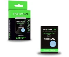 Akumuliatorius Maximcell skirtas Nokia 6100/6101/6300 (BL-4C) 1000mAh Li-ion