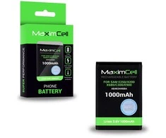 Akumuliatorius Maximcell skirtas Samsung E250/X200/X680/C300/E900 (AB463446BA) 1000mAh Li-ion