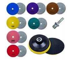 ALLBE AKMENS POLIRAVIMO RINKINYS 8-viename; 100mm + KOTAS