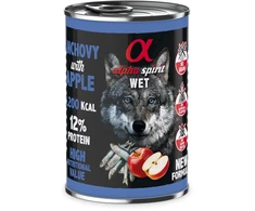 Šunų Maistas - ALPHA SPIRIT WET Ančiuviai su Obuoliu Be Grūdų 400g