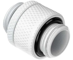 Štai vertimas: Alphacool Eiszapfen Adapteris G1/4 išorinis į G1/4 išorinį – baltas