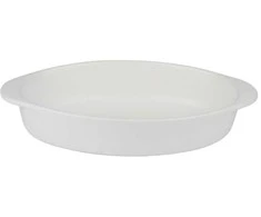 Alpina - Ceramic Oven-Resistant Baking Dish, Oval, 27x17x5.3 cm (Baltas)