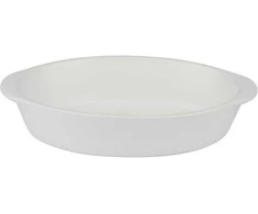 Alpina - Ceramic Oven-Resistant Baking Dish, Oval, 20x12x5 cm, 470 ml (Baltas)