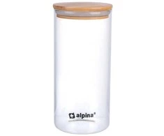 Alpina - Glass food container with lid 1250 ml 10 x 21 cm