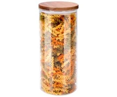 Alpina - Glass Jar/Storage Container with Lid 1250 ml 9.5 x 21 cm