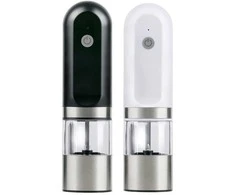 Alpina - Set of electric salt and pepper grinders with USB battery (2 pieces)