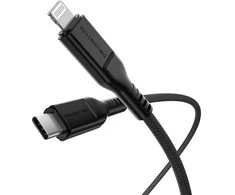 Oem Amazing Thing kabelis Tough Pro CLC120MTOBK – Type C į Lightning – PD 30W 3,2A 1,2 metras juodos spalvos