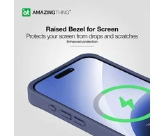 Amazing Thing Matte Pro Mag dėklas telefonui 12FT IP156.1PMPBU Apple iPhone 15 Pro mėlynos spalvos