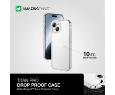 Amazing Thing Titan Pro dėklas telefonui 10FT IP156.7TPCL do Apple iPhone 15 Plus skaidrus