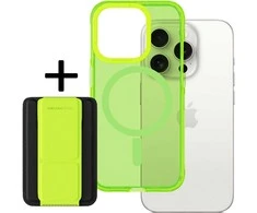 Amazing Thing Titan Pro Neon Mag Wallet dėklas telefonui 10FT IP156.7PTWGN Apple iPhone 15 Pro Max žalias su stoveliu