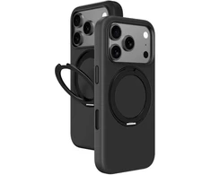 AmazingThing Cloudie Apple iPhone 17 Pro dėklas with Stand – juodos spalvos