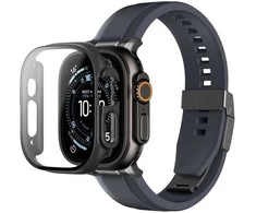 AmazingThing Radix Glass Screen Protector with dėklas skirtas Apple Watch UItra 3 49mm – Juodas