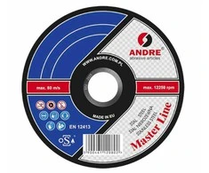 ANDRE METALO PJOVIMO DISKAS 125 x 1,0mm METAL/INOX MASTER LINE 55A60RBF