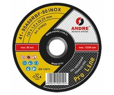 ANDRE METALO PJOVIMO DISKAS 125 x 1,0mm INOX PRO LINE 95A60RBF