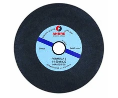 ANDRE ŠLIFAVIMO DISKAS JUOSTINIŲ PJŪKLŲ GALANDIMUI 150 x 6 x 20mm 99A60SB88 – 50 FORMULA „3”