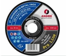 ANDRE ŠLIFAVIMO DISKAS METALUI 125 x 6,0mm METAL/INOX PRO LINE 95A30QBF