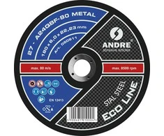 ANDRE ŠLIFAVIMO DISKAS METALUI 180 x 6,0mm METAL ECO LINE A24QBF