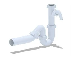 Ani_Plast Plautuvės sifonas 11/2×40 su atšaka. ø50