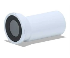 Ani_Plast Tiesi unitazo jungtis , 110 mm, su 15 mm nuokrypiu