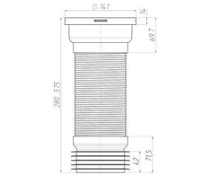 Ani_Plast Unitazo mova Ani Plast K928, Ø 110/141 mm