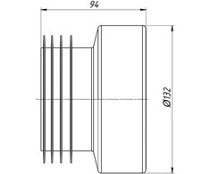 Ani_Plast Unitazo mova Ani Plast W0210EU, Ø 132 mm, balta