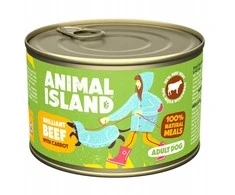 ANIMAL ISLAND Jautiena su morkomis – drėgnas Maistas šunims – 410 g