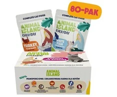 ANIMAL ISLAND kalakutiena / Baltas fish Fillets in broth – šlapias kačių maistas – 80x85g