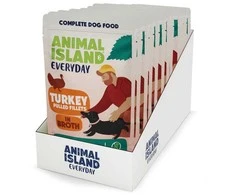 ANIMAL ISLAND kalakutiena Fillets in broth – drėgnas ėdalas šunims – 10x150g
