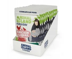ANIMAL ISLAND vištiena su przepiórką saszetki katei 12x85g